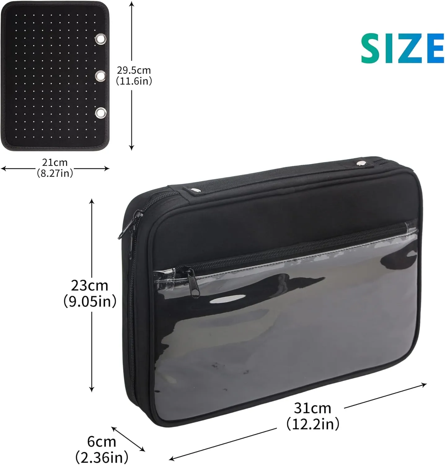 PACMAXI Enamel Pin Display Case, Pins Storage Organizer, Travel Brooch Display Bag