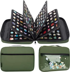 PACMAXI Enamel Pin Display Case, Pins Storage Organizer, Travel Brooch Display Bag
