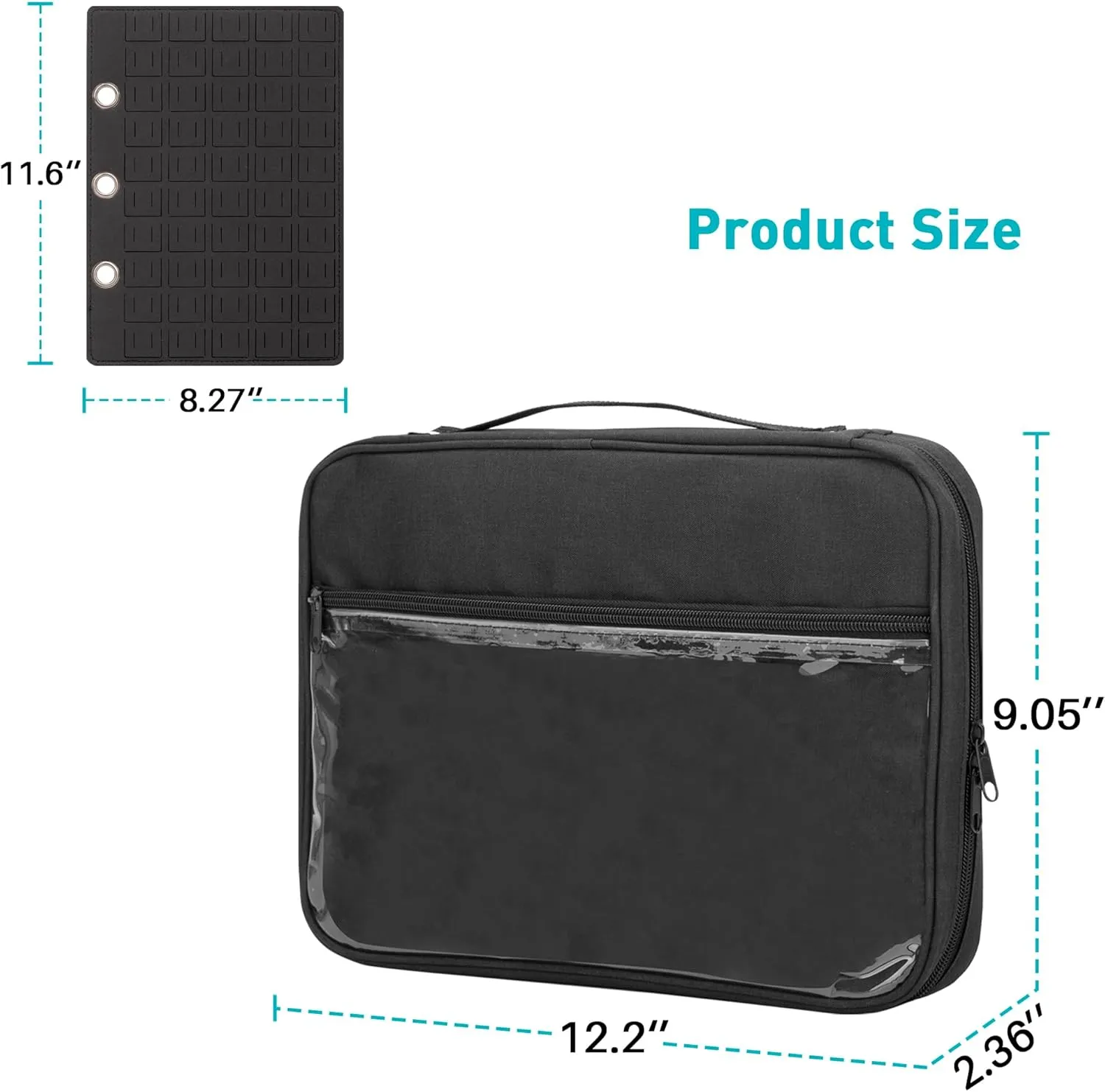 PACMAXI Enamel Pin Display Case, Pins Storage Organizer, Travel Brooch Display Bag