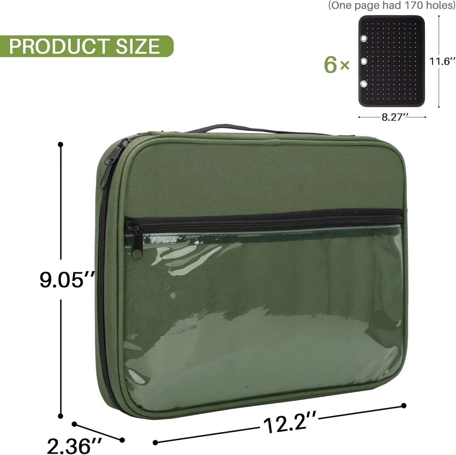 PACMAXI Enamel Pin Display Case, Pins Storage Organizer, Travel Brooch Display Bag
