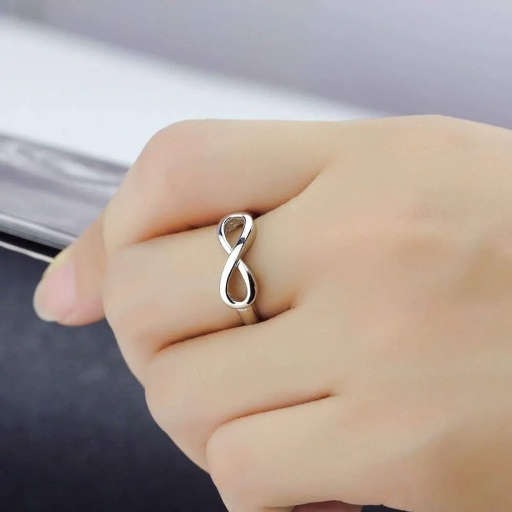 Personalized Infinity BFF Rings for Best Friends  Sterling Silver Custom Name Pinky Promise Rings for Women  Matching Friendship Rings & Unique Birthday Gifts for Girlfriend, Sister, or Bridesmaid
