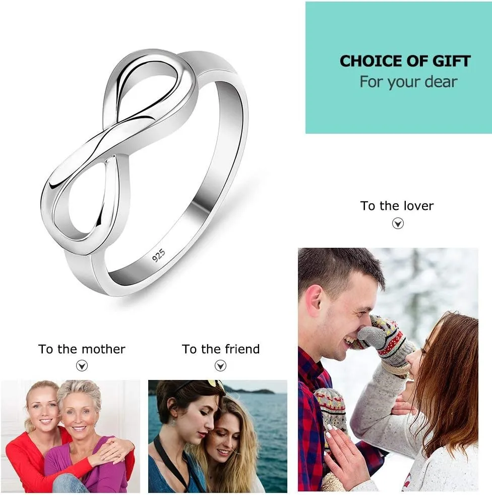 Personalized Infinity BFF Rings for Best Friends  Sterling Silver Custom Name Pinky Promise Rings for Women  Matching Friendship Rings & Unique Birthday Gifts for Girlfriend, Sister, or Bridesmaid