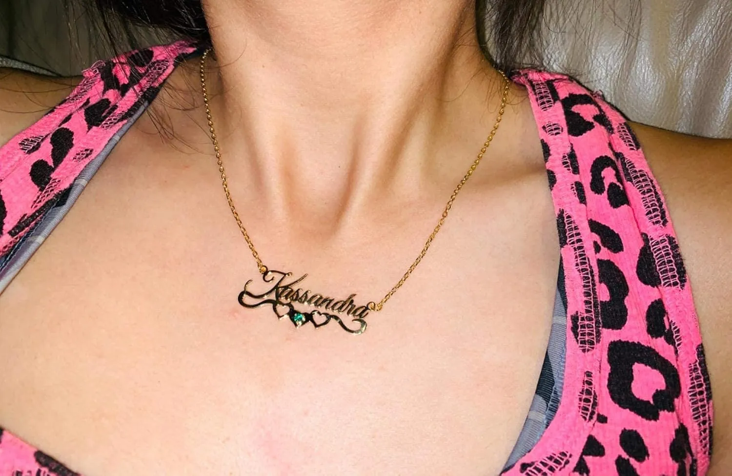 Personalized Name Necklace with Cuban/Figaro Chain, Dainty Customized Nameplate Necklaces for Women Men Custom Jewelry Christmas Birthday Gifts