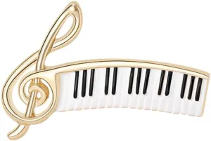 Piano Lover Musical Instrument Brooches Pianist Delicate Music Note Lapel Pin Recital Gift For Piano Players Teacher Students Graduation Pins Decoration Dress Accessories Boutonniere Corsage