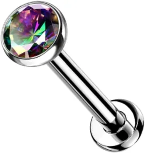 Pierced Owl - 20G Extra Petite 6mm Barbell Implant Grade Titanium Threadless Push-in 2mm Crystal Flat Back Stud