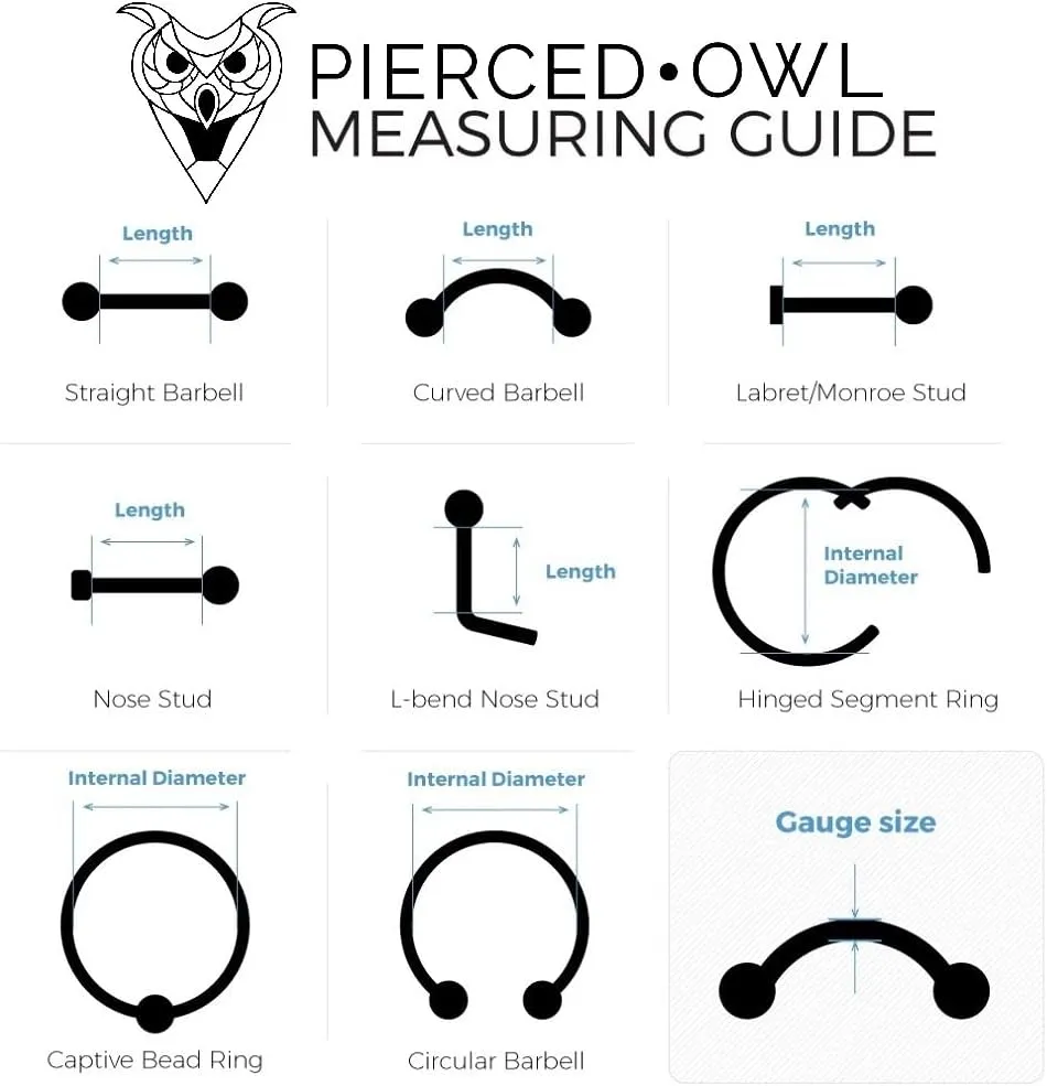 Pierced Owl 22GA 925 Sterling Silver 1.5mm Ball Top Nose Bone Stud