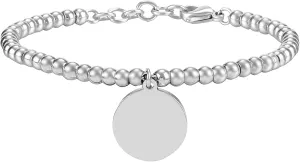 Polished Women Ladys Stainless Steel Beaded Chain BFF Friendship Charms Bracelet silver color Unique Delicate Jewelry Accessories