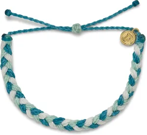 Pura Vida Drift Multicolor Braided Bracelet - Adjustable Band, 100% Waterproof - Plated Brand Charm