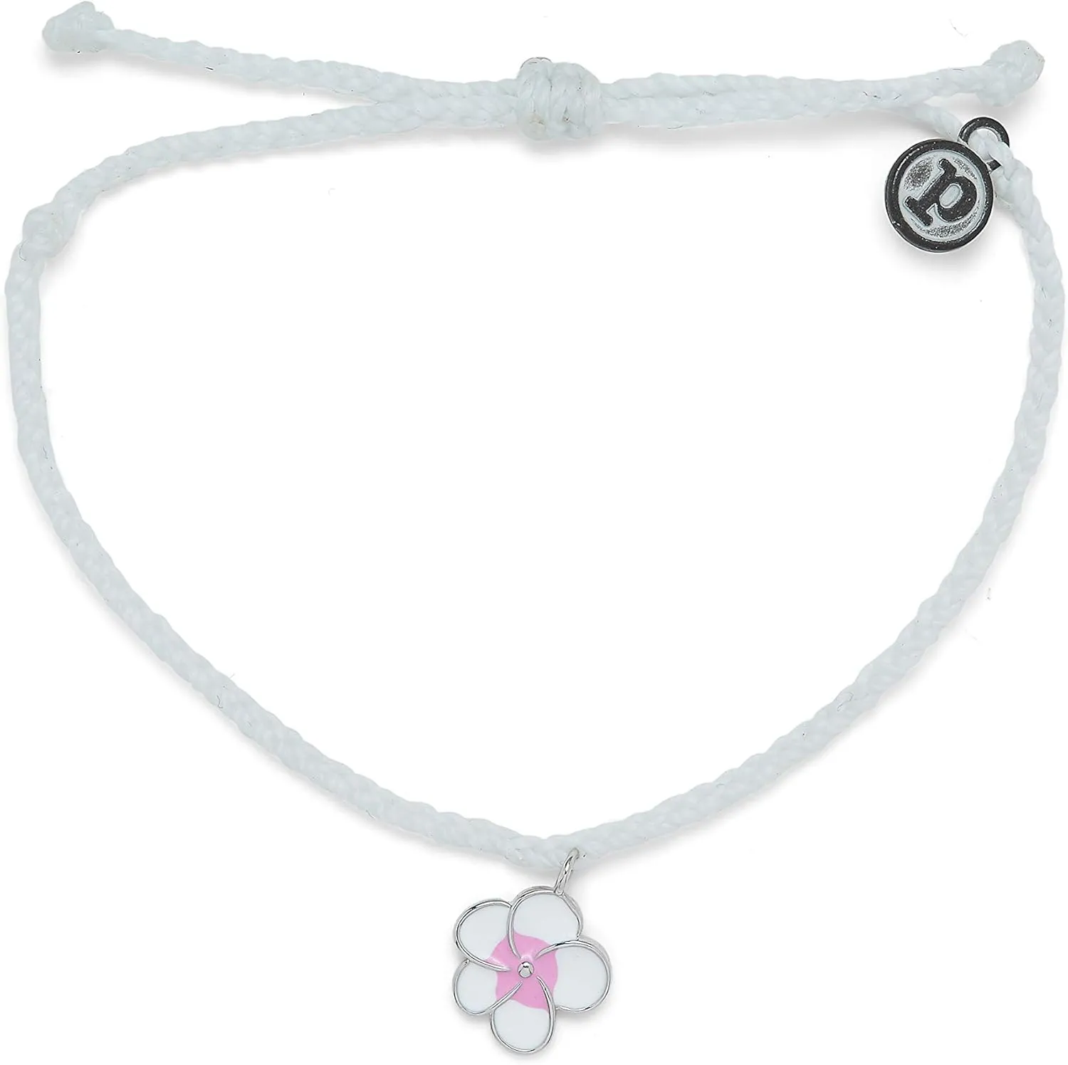 Pura Vida Gold or Silver Painted Plumeria Bracelet - Waterproof, Adjustable Band