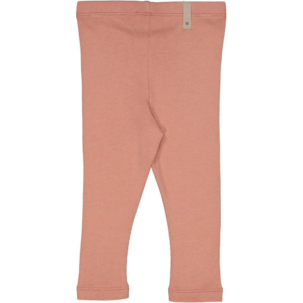 Rib Leggings - cameo brown