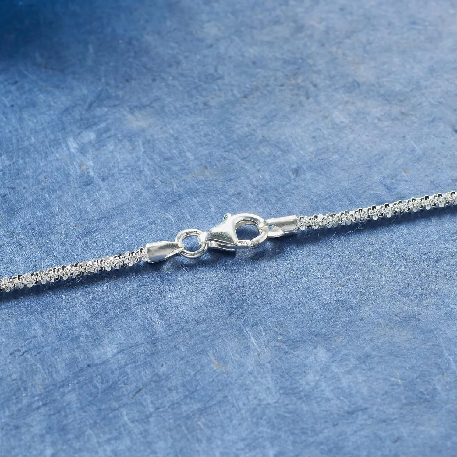 Ross-Simons Italian 2mm Sterling Silver Crisscross-Chain Necklace