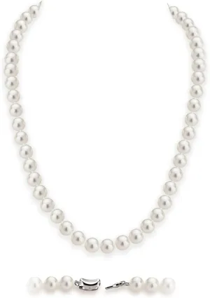 Round White Simulated Shell Pearl Necklace Pearl Choker Necklace Jewelry for Women