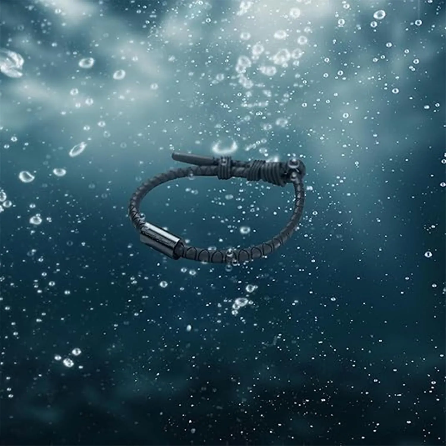 Rowdy Parrot FlexTech Adjustable Silicone Rope Bracelet: Waterproof, Sweatproof, Sunproof, Minimalist Surf, Golf Jewelry for Men - One Size Fits All