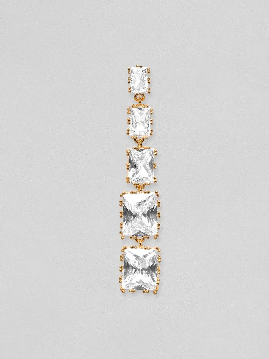 Rubans 22K Gold plated Korean Crystals Statement dangle Earrings