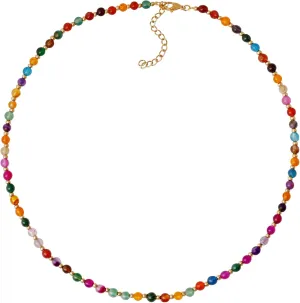 Sacina Boho Trendy Colorful Beaded Choker - Crystal, Hippie, Summer & Beach Necklace - Y2k Style, Perfect for Women