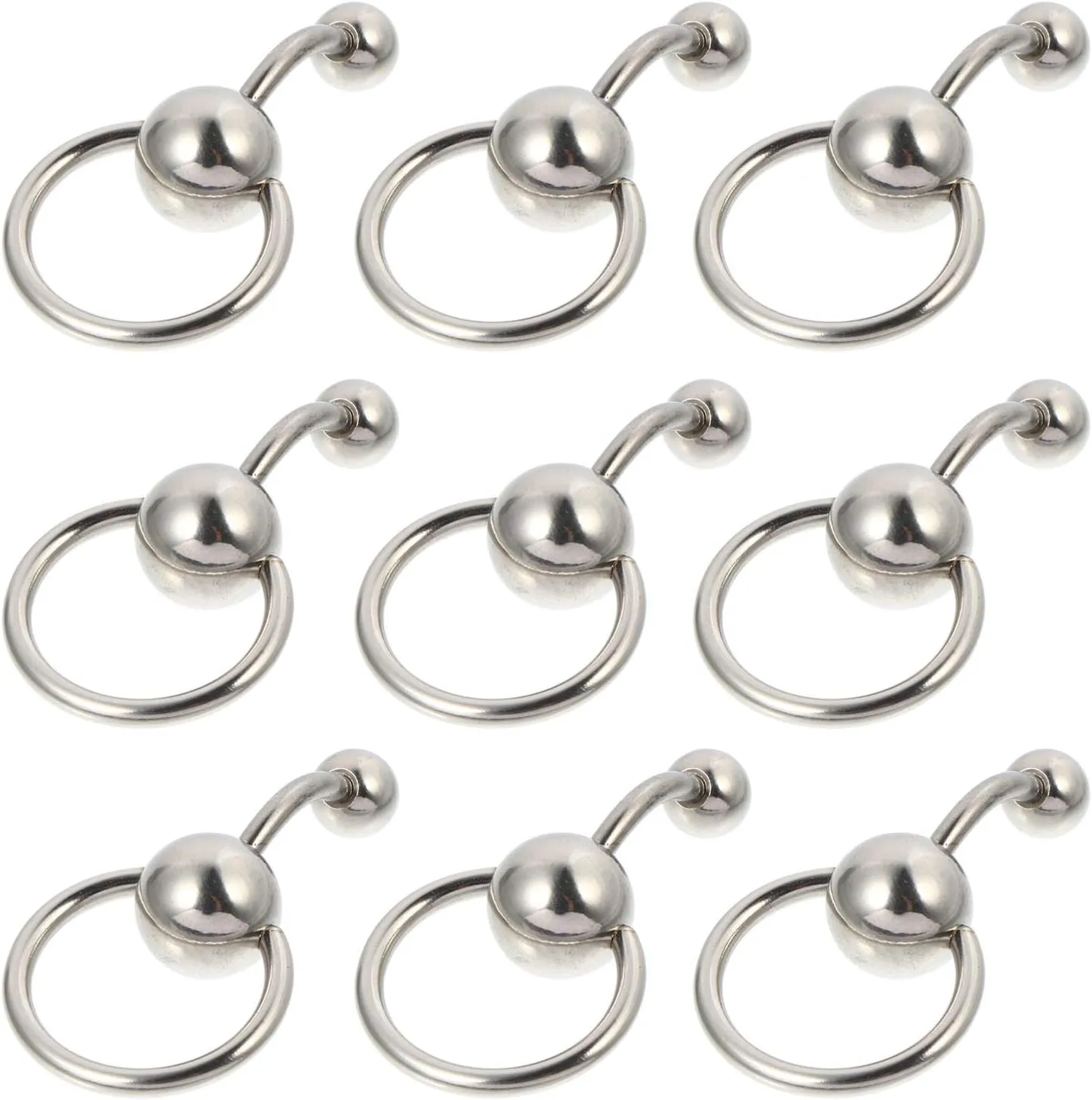 SAFIGLE 10Pcs Belly Button Rings Stylish Navel Jewelry for Women Unique Body Piercing Decor Durable and Chic Design for Everyday Wear