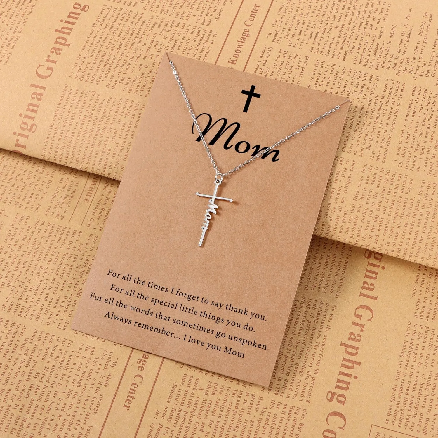 SANNYRA Faith Necklace for Women - Cross Grace Bestie Grace Hope Necklaces for Womens - 14K Gold Silver Plated Inspirational Pendant Gift for Her