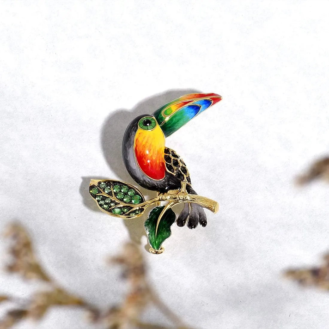 Santuzza 925 Sterling Silver Enamel Brooch Pin for Women