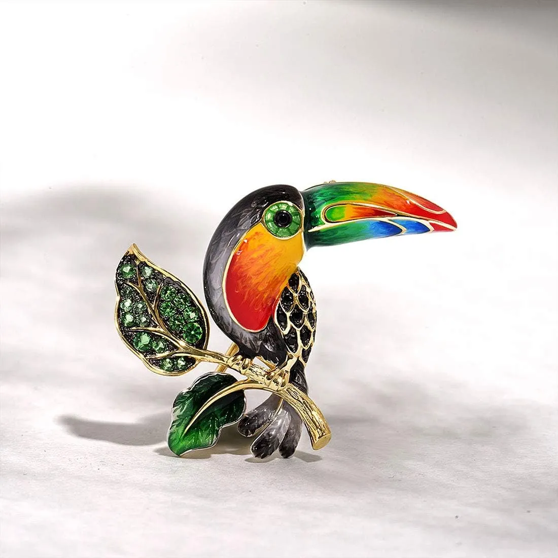 Santuzza 925 Sterling Silver Enamel Brooch Pin for Women