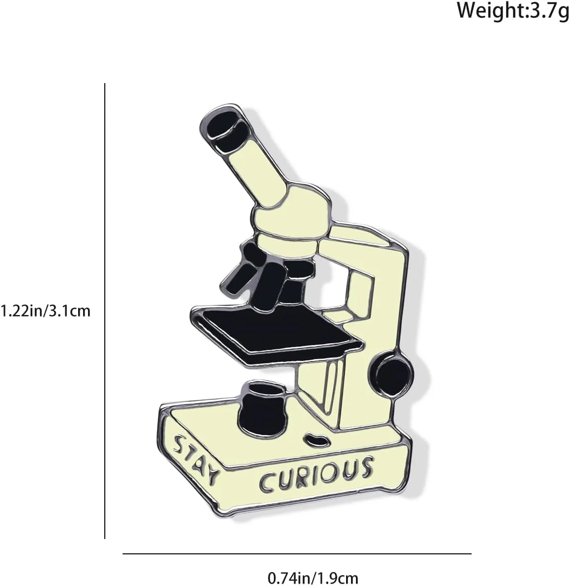 Science and Medical Microscope Brooch,Colorful Enamel Lab Pin Jewelry for Scientists Laboratory Enthusiasts Badge Gifts