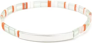 Scout Curated Wears - Good Karma Miyuki Bracelet - One Of A Kind - Mist/Salmon/Silver