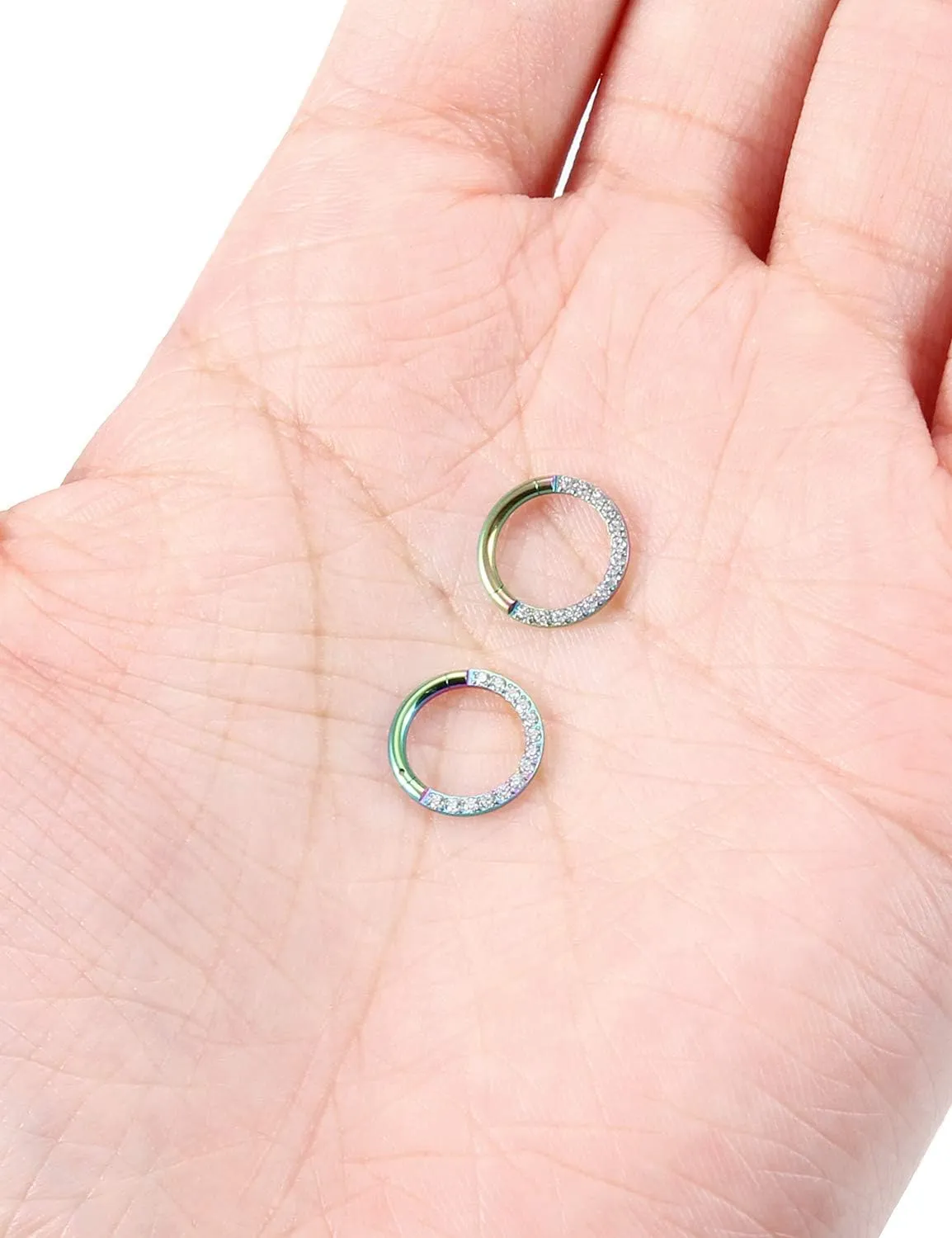 Septum Hoop Rings Piercing Jewelry 16g 8/10mm Daith Helix Earrings for Women Men Hypoallergenic Surgical Stainless Steel