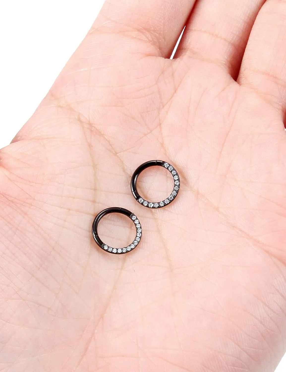 Septum Hoop Rings Piercing Jewelry 16g 8/10mm Daith Helix Earrings for Women Men Hypoallergenic Surgical Stainless Steel