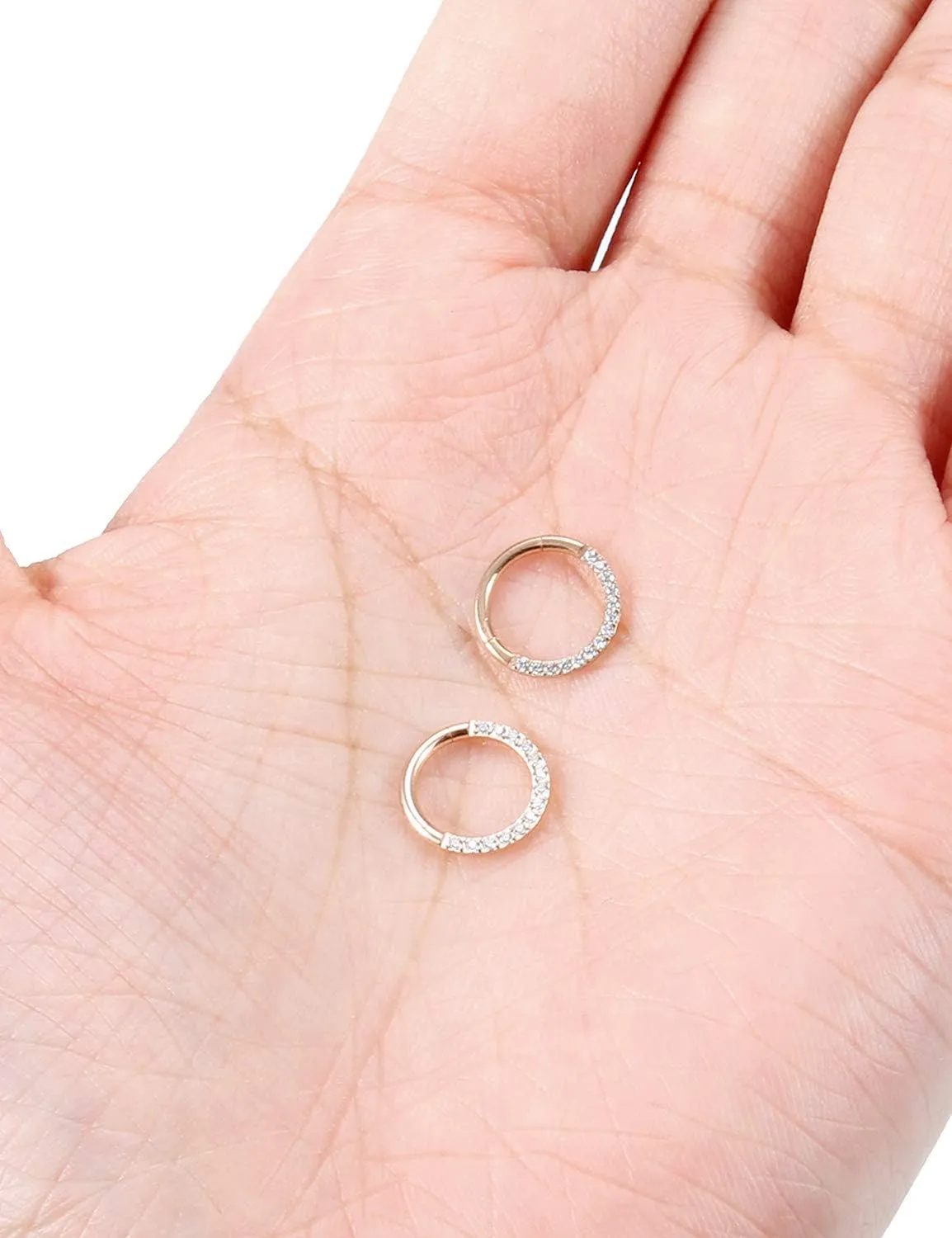 Septum Hoop Rings Piercing Jewelry 16g 8/10mm Daith Helix Earrings for Women Men Hypoallergenic Surgical Stainless Steel