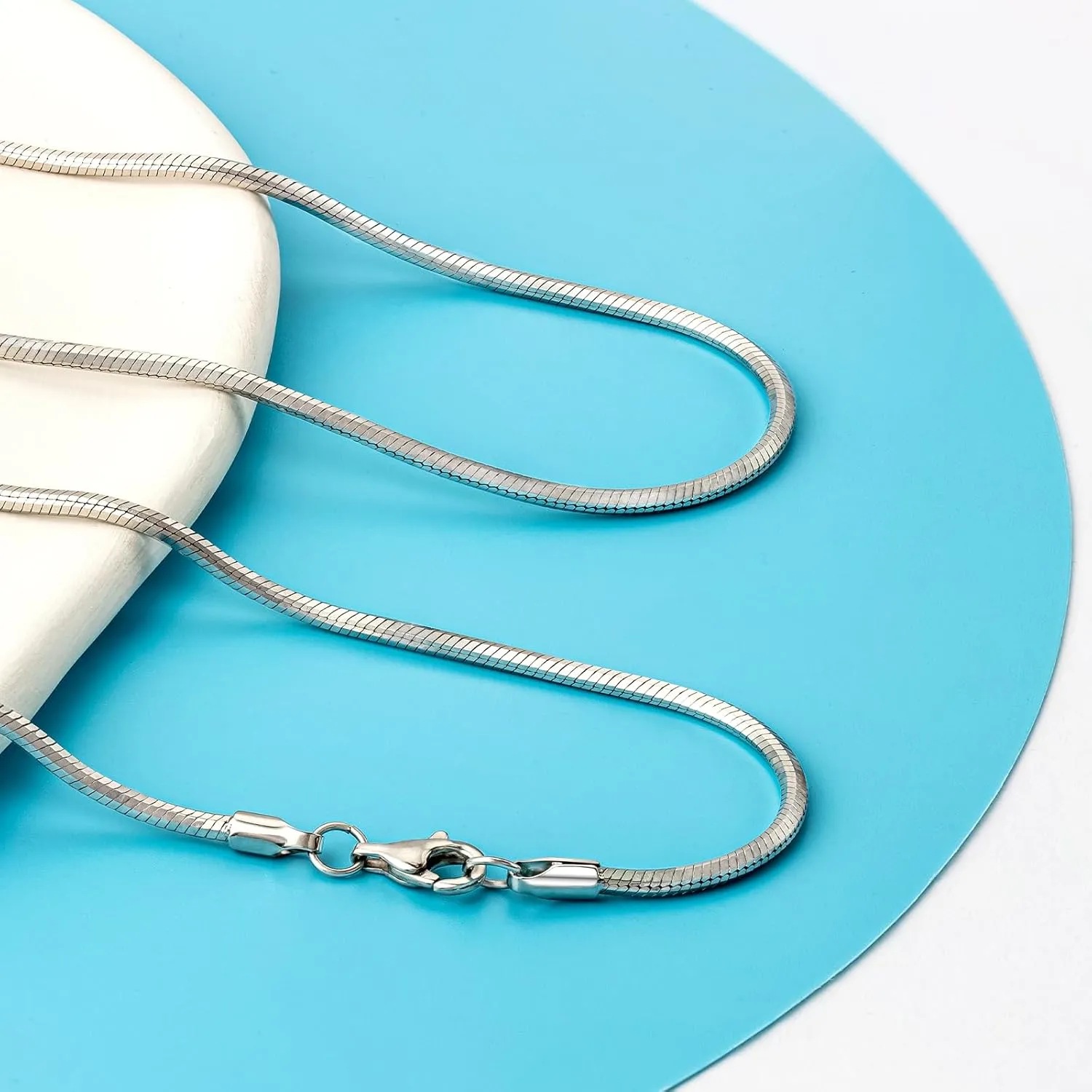 Silver Chain Necklace for Women, 2mm Chains for Women, 18/20 inch, Trendy Jewelry Gifts for Mom Friends
