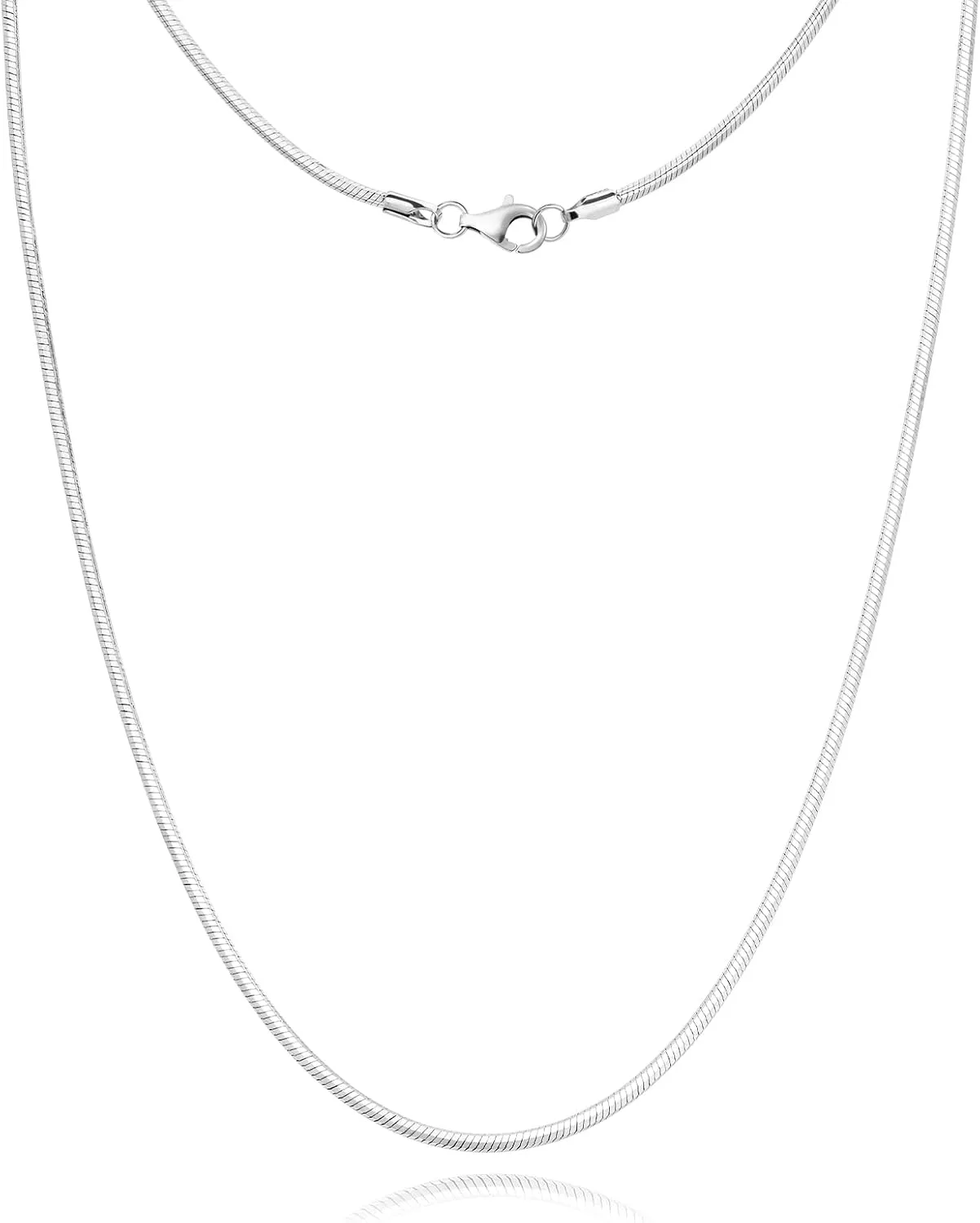 Silver Chain Necklace for Women, 2mm Chains for Women, 18/20 inch, Trendy Jewelry Gifts for Mom Friends