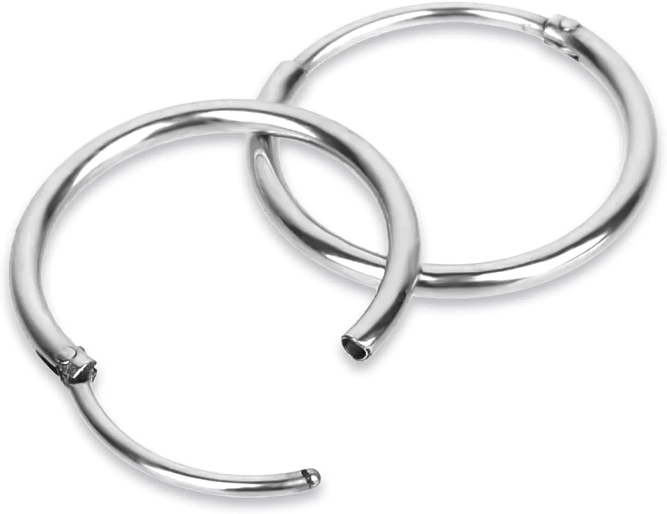 Silver Earrings Hoops,A Pair of Earrings Set, Small Silver Hoop Earrings for Women Men