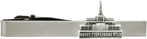Silver Tie Clip by Ringmasters | LDS Temple Tie Clips for Men with Antique Silver Finish | Suit Accessories for Weddings, Church, & Formal Events | Versatile Tie Pin, (Mt Timpanogos Utah)