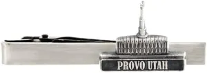 Silver Tie Clip by Ringmasters | LDS Temple Tie Clips for Men with Antique Silver Finish | Suit Accessories for Weddings, Church, & Formal Events | Versatile Tie Pin, (Provo Utah)