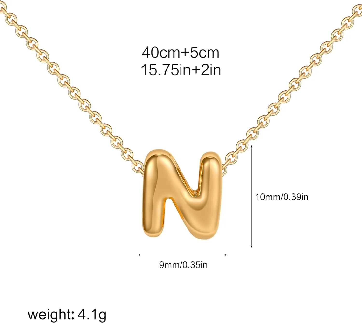 SLOONG Letter Initial Necklace for Women, Dainty Personalized Pendant Name Necklaces, Trendy Jewelry Gifts Alphabet A-Z