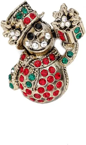 Snowman Brooch Pin Xmas Enamel Lapel Pins for Women Girl Men Cartoon Badges Brooches for Clothing Corsage Bags Hat Dress Accessory Scarf Scarves Clip Cute Christmas New Year Holiday Gift