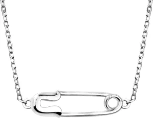 Sofia Milani - Solid 925 Sterling Silver Necklace for Women - Safety Pin Pendant - 50282