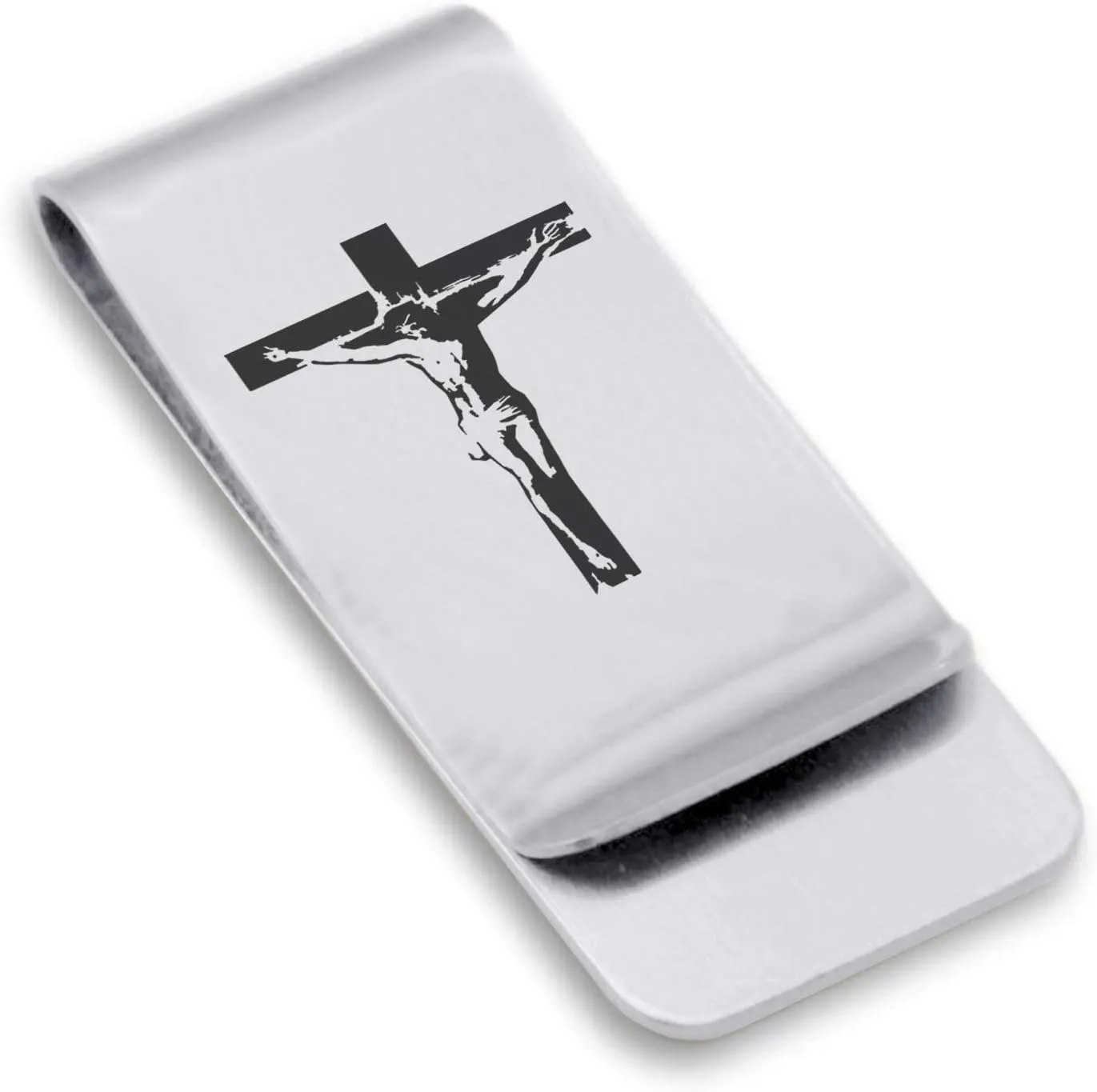 Stainless Steel Religious Symbol Classic Slim Money Clip Credit Card Holder