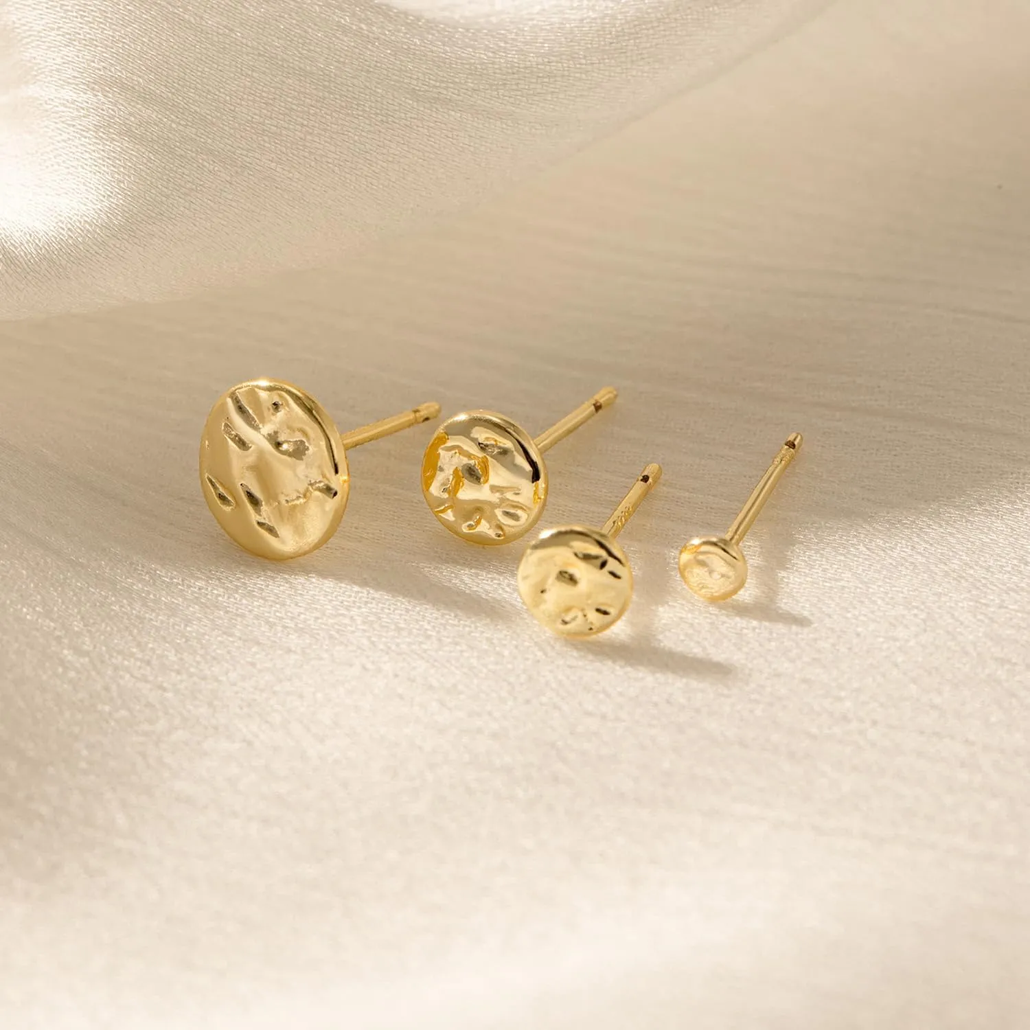 Stud Earrings-14k Gold/White Gold Plated Tiny Snake Cz Flower Cartilage Stud Earrings Dot Stud Earrings Stacks Earrings Set for Women