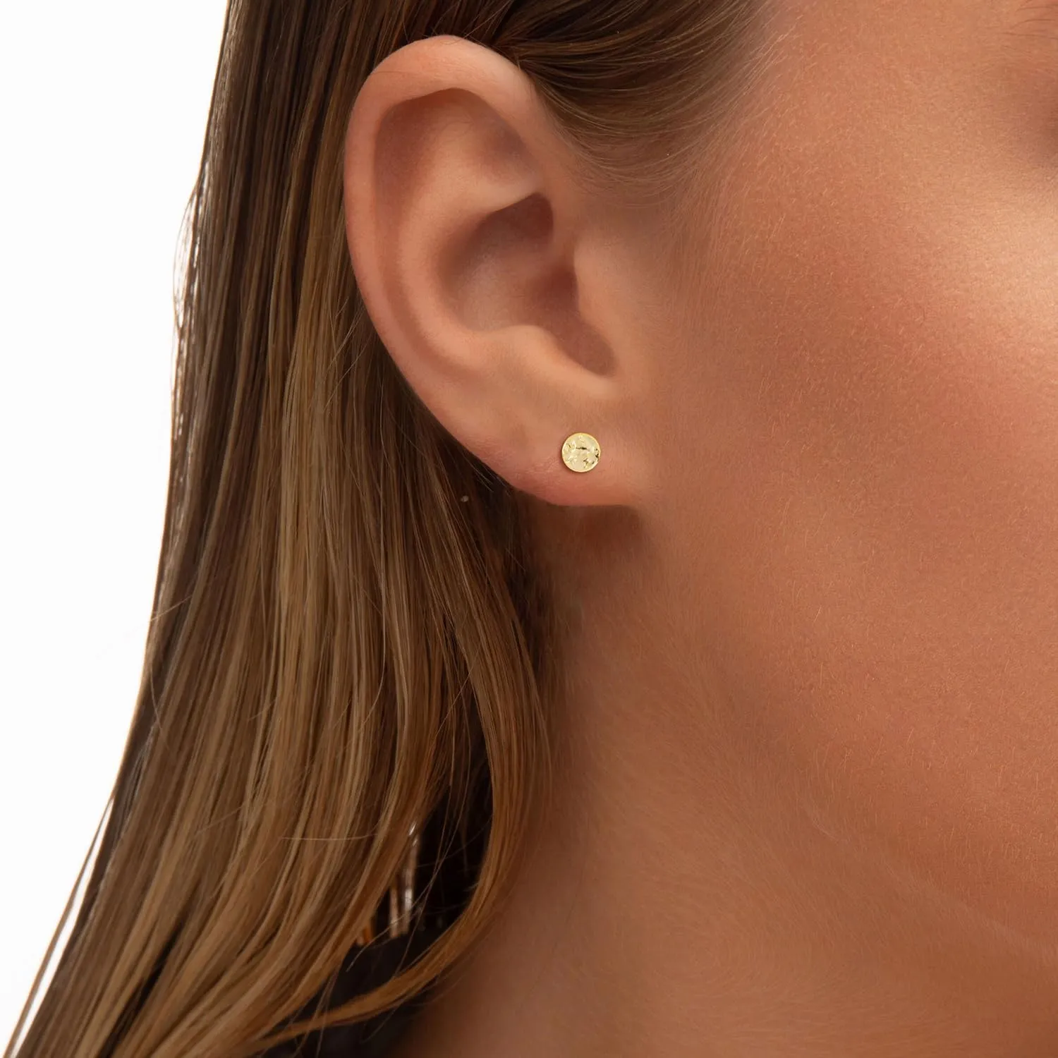 Stud Earrings-14k Gold/White Gold Plated Tiny Snake Cz Flower Cartilage Stud Earrings Dot Stud Earrings Stacks Earrings Set for Women