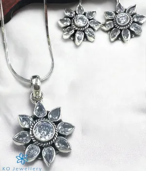 The Mahima Silver gemstone pendant Set