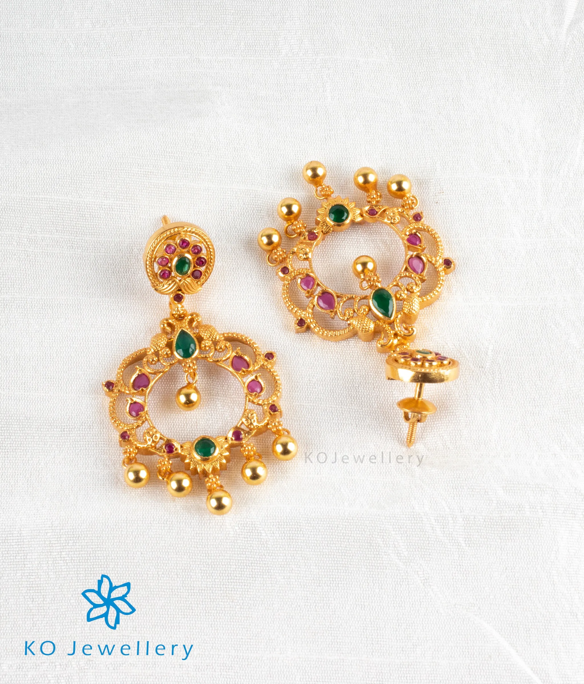 The Nritya Silver Peacock Earrings
