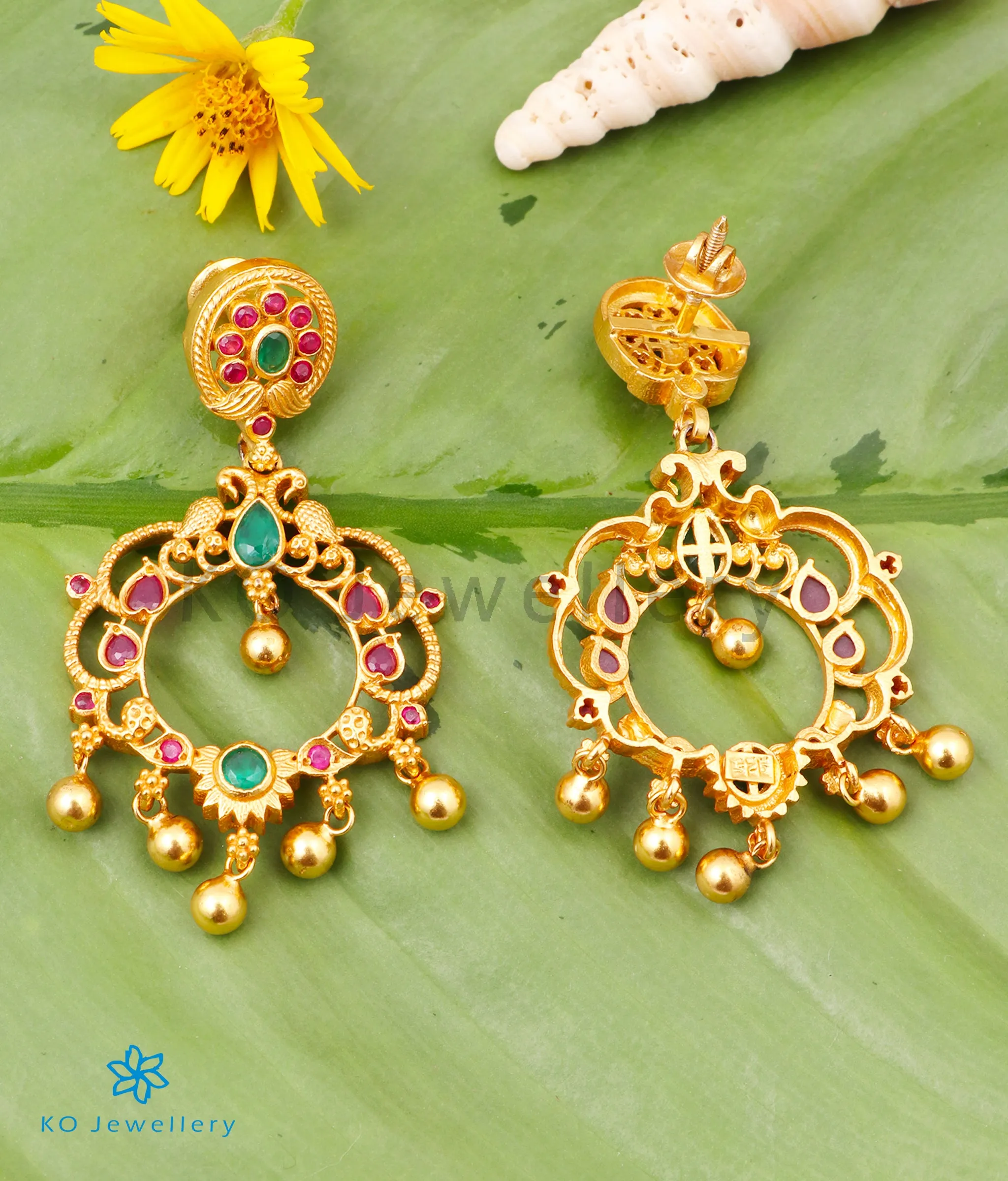 The Nritya Silver Peacock Earrings
