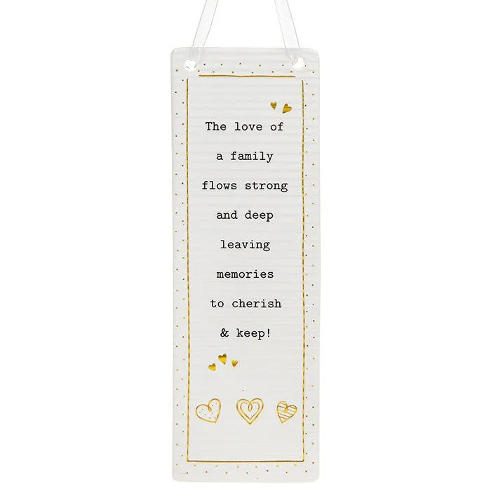 Thoughtful Words Rectangle Plaque Family