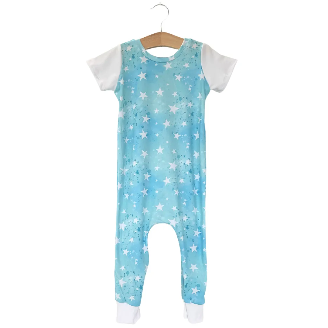 Tie Dye Stars Zip Romper