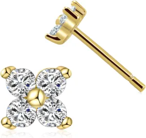 Tiny CZ Flower Cartilage Earrings Dainty Stud Earrings