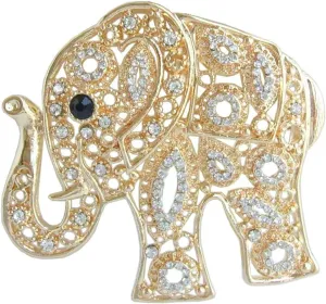 Unique Animal Elephant Brooch Pin Pendant Rhinestone Crystal BZ5102