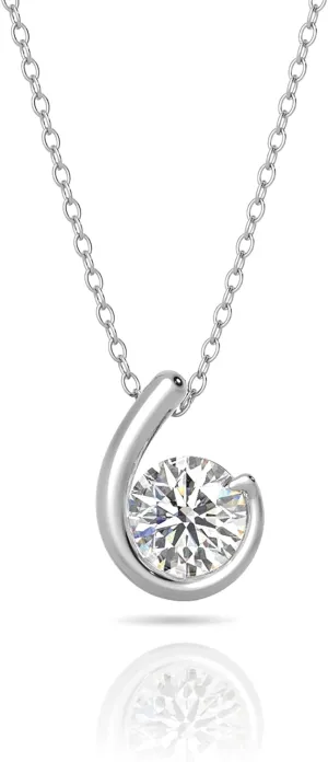 Verozi 925 Sterling Silver Dainty Collection Necklace & Earrings for Women, Cubic Zirconia AAAAA, Fine Jewelry Gifts for Women, 18'' Chain